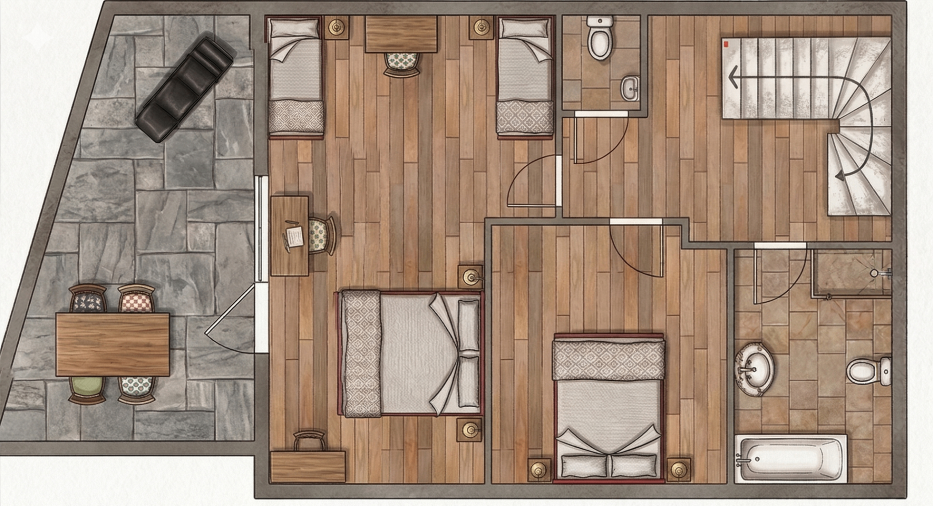 Second floor · Master Suite & Sunset Terrace