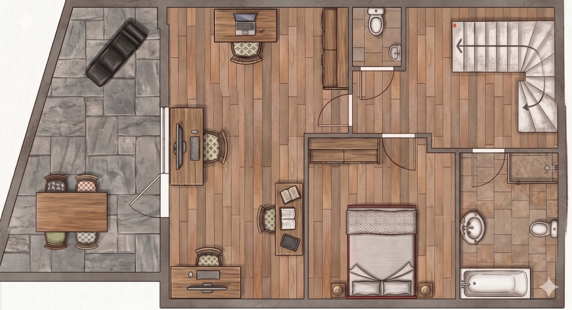 Second floor · Master Suite & Sunset Terrace