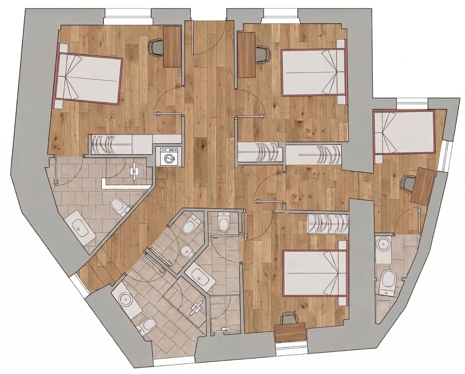 Ground floor · 4 Ensuite Rooms